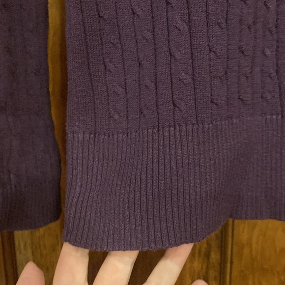 Small Laura Scott Purple Cable Sweater - Picture 4 of 9